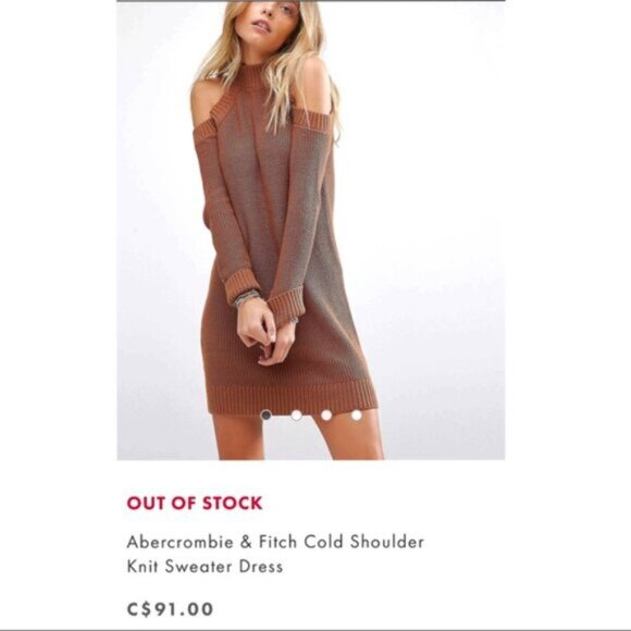 Abercrombie & Fitch Cotton Knit Cold Shoulder Dress - Picture 13 of 16